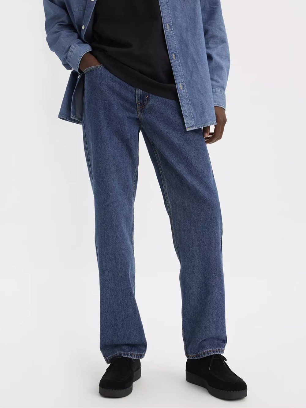 Levi's 505 Men's 34x32 Classic Medium Blue Regular Fit Straight Leg Jeans in EUC